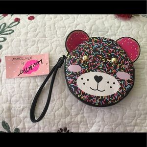 Betsey Johnson Sprinkle Bear Wristlet